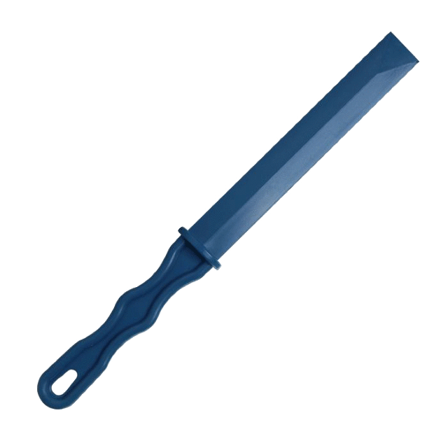 Chisel made of metal-detectable plastic, blue