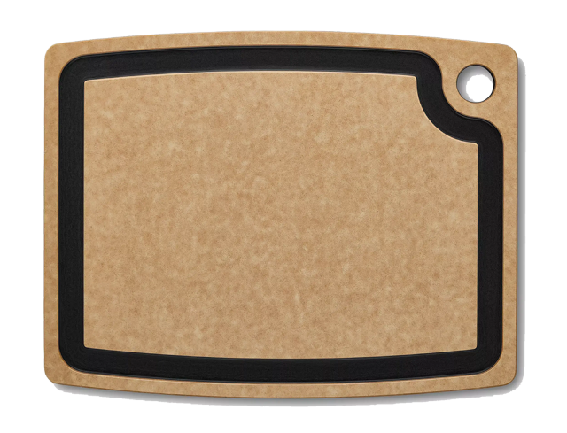 Victorinox cutting board made of paper composite with juice groove in natural-black