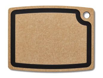 Victorinox cutting board made of paper composite with juice groove in natural-​black