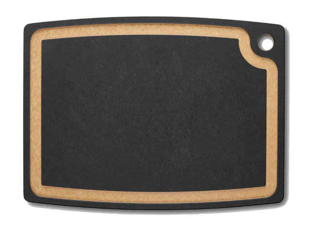 Victorinox cutting board made of paper composite with juice groove in black and natural