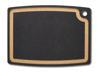 Victorinox cutting board made of paper composite with juice groove in black and natural