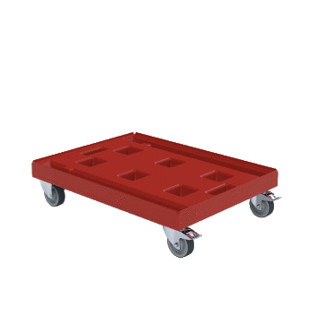 Plastic double roller -​ red