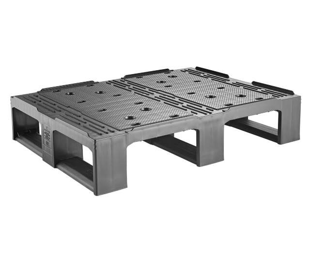 D2 Plastic Pallet 800 x 600 mm, 3 runners